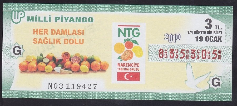 2010 19 OCAK ÇEYREK BİLET