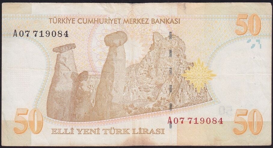 8.Emisyon 50 YTL A07 719084 Çok Temiz