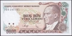 7.Emisyon 4.Tertip 5000 Lira I16 237757 Çilaltı Çil