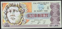 1980 29 Mart Çeyrek Bilet - A Serisi