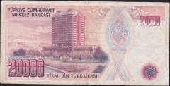 7.Emisyon 1.Tertip 20000 Lira C40 108053 Çok Temiz