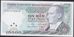 7.EMİSYON 2.TERTİP 10000 LİRA F20 179806 ÇÇT ÇİLALTI