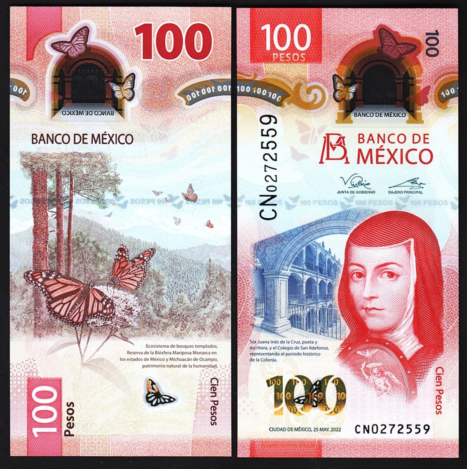 Meksika 100 Pesos 2022 Çil Polimer