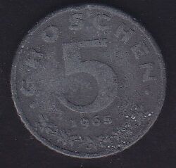 Avusturya 5 Groschen 1965