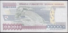 7.Emisyon 3.Tertip 1 000 000 Lira O71 141395 Çok Temiz +
