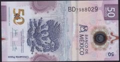 Meksika 50 Pesos 2022 Çil Polimer