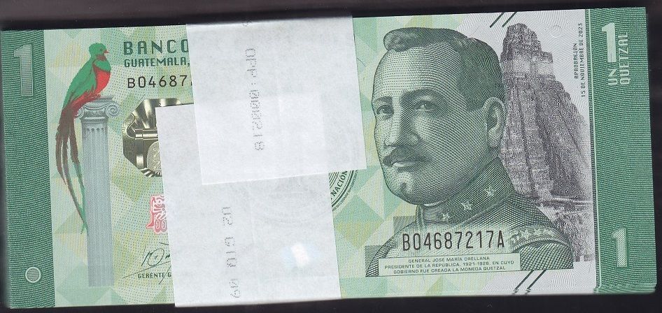 Guatemala 1 Quetzal 2024 Deste (100 Adet) Çil
