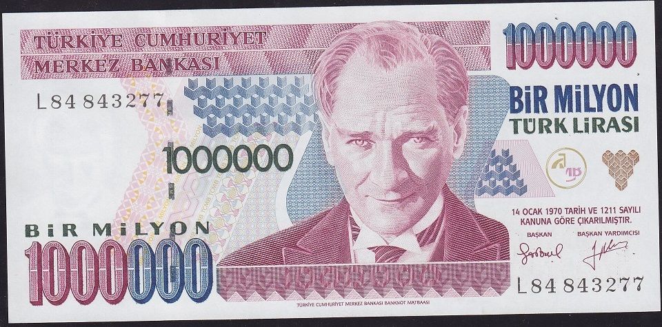 7.Emisyon 2.Tertip 1 000 000 Lira L84 843277 Çilaltı Çil