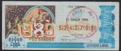 1988 31 ARALIK TAM BİLET T SERİSİ