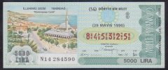 1990 29 MAYIS ÇEYREK BİLET S SERİSİ