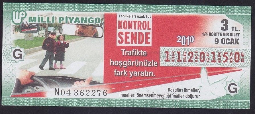 2010 9 OCAK ÇEYREK BİLET