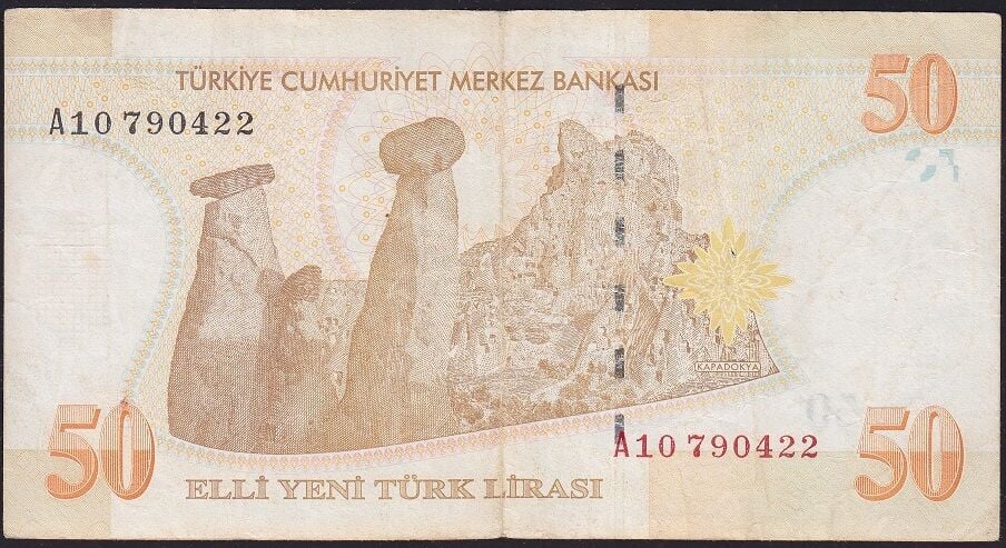 8.Emisyon 50 YTL A10 790422 Çok Temiz