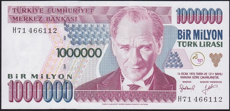 7.Emisyon 2.Tertip 1 000 000 Lira H71 466112 Çilaltı Çil