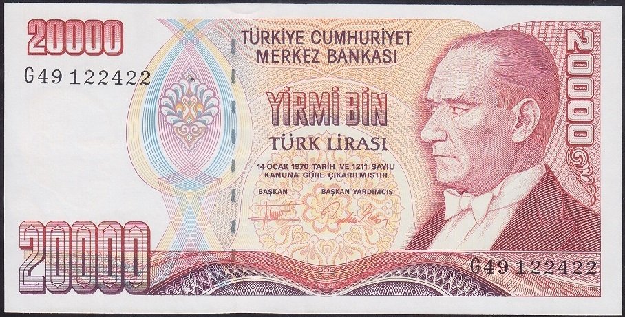 7.EMİSYON 2.TERTİP 20000 LİRA G49 122422 ÇİLALTI