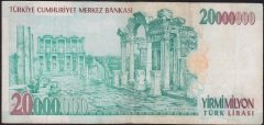 7.Emisyon 20 000 000 Lira F66 192130 Çok Temiz