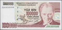 7.Emisyon 3.Tertip 100000 Lira J16 633399 Çilaltı Çil