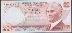 6.Emisyon 4.Tertip 20 Lira I30 318219 Ççt Çilaltı