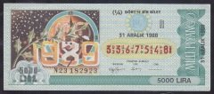 1988 31 ARALIK ÇEYREK BİLET R SERİSİ