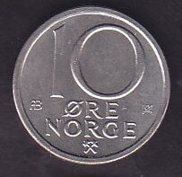 Norveç 10 Öre 1974