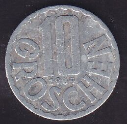 Avusturya 10 Groschen 1964