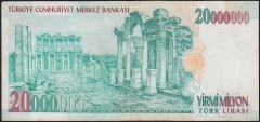 7.Emisyon 20 000 000 Lira F21 910685 Çok Temiz +