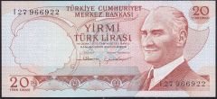 6.Emisyon 4.Tertip 20 Lira I27 966922 Çil