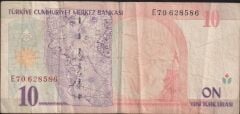 8.Emisyon 10 YTL E70 628586 Çok Temiz