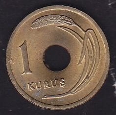 1947 Yılı 1 Kuruş Çilaltı Çil