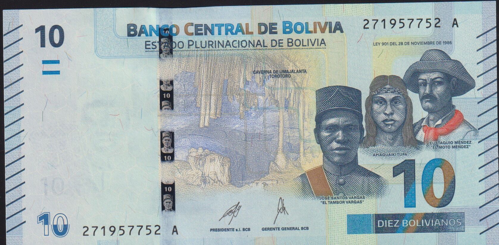 Bolivya 10 Bolivianos 1986 ( 2024 ) Çil Pick 248