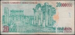 7.Emisyon 20 000 000 Lira A39 805755 Çok Temiz