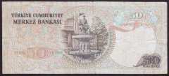 6.EMİSYON 1.TERTİP 50 LİRA I09 607272 ÇOK TEMİZ *