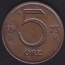 İsveç 5 Öre 1973