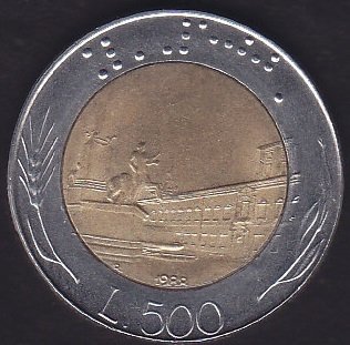 İTALYA 500 LİRE 1988