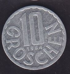 Avusturya 10 Groschen 1984