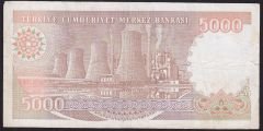 7.Emisyon 4.Tertip 5000 Lira H55 016771 Çok Temiz
