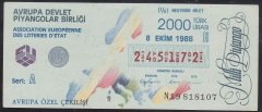 1988 8 EKİM ÇEYREK BİLET G SERİSİ