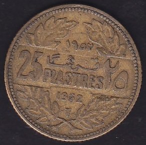 Lübnan 25 Piastre 1952