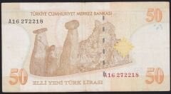 8.Emisyon 50 YTL A16 272218 Çok Temiz+