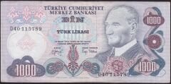 6.Emisyon 2.Tertip 1000 Lira D40 115789 Çok Temiz+