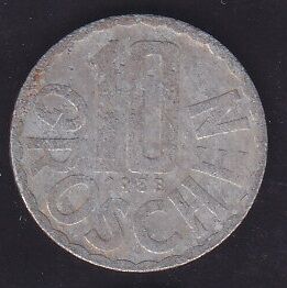 Avusturya 10 Groschen 1988