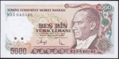 7.Emisyon 4.Tertip 5000 Lira H35 840046 Çil