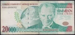 7.Emisyon 20 000 000 Lira A30 480692 Haliyle