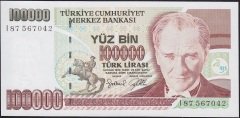 7.Emisyon 3.Tertip 100000 Lira I87 567042 Çilaltı Çil