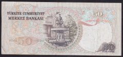 6.EMİSYON 1.TERTİP 50 LİRA I07 280518 ÇOK TEMİZ ( HAFİF KAYIK BASKI ) *