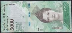 Venezuela 5000 Bolivares 2017 Çil ( 888 )