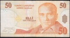 8.Emisyon 50 YTL A18 276905 Çok Temiz