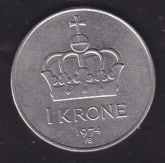 Norveç 1 Krone 1974
