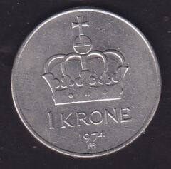 Norveç 1 Krone 1974