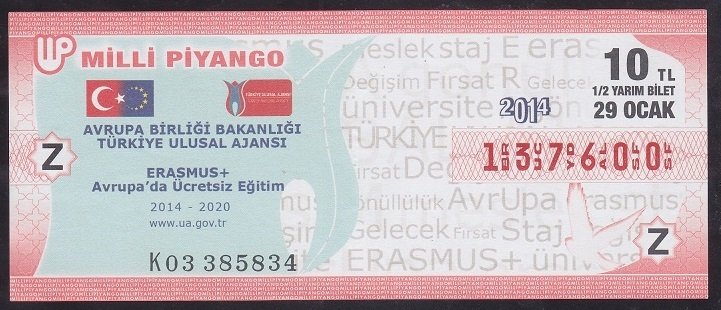 2014 29 OCAK YARIM BİLET - Z SERİSİ