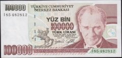 7.Emisyon 3.Tertip 100000 Lira I85 482812 Ççt+